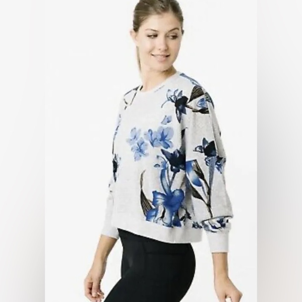 ZYIA S Blue Flower Sweater